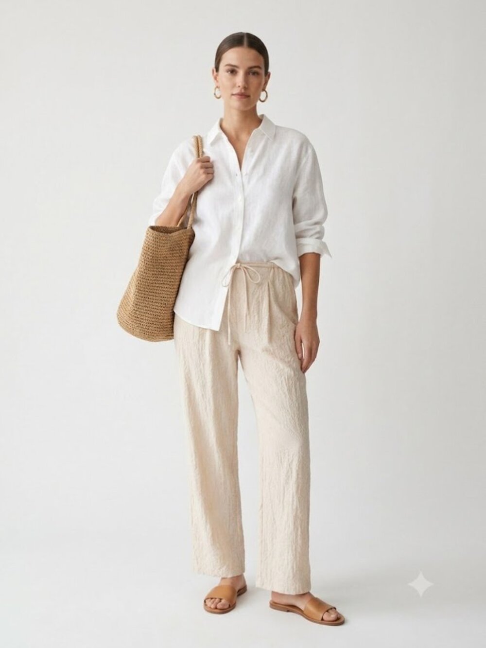 Her Entire Name Says Grace Embroidered Cotton Pants | Cottagecore Boho Wide Leg
